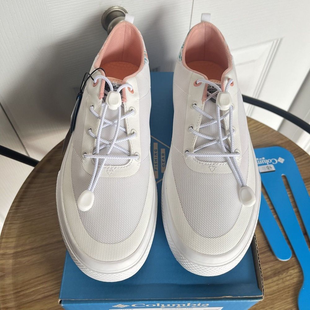 Columbia Women Water Boat Shoes Sneaker Size 10 White PFG Bonehead NEW - Picture 5 of 16